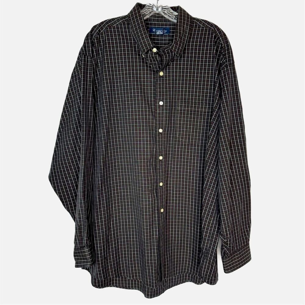 Brooks Brothers 100% Cotton Red, White & Blue Plaid Button Down Shirt